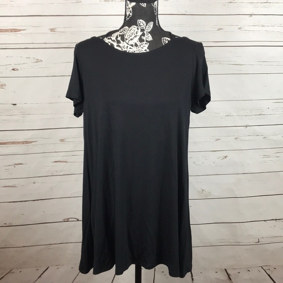 NEW Rayon Black Modal Knit Top Back Cut Out - Picture 3 of 4